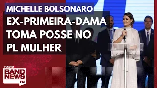 Michelle Bolsonaro toma posse no PL Mulher e ironiza caso das joias