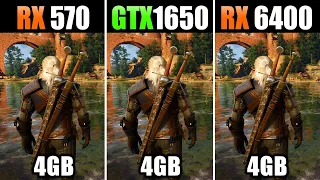 RX 570 vs. GTX 1650 G6 vs. RX 6400 - 25 Games + FSR Benchmarks