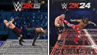 Best Extreme FINISHERS in WWE 2K15 Vs. WWE 2K24 !!!