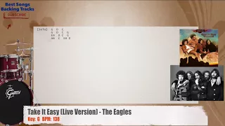 🥁 Take It Easy (Live Version) - The Eagles Drums Backing Track with chords and lyrics