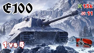 There are no words 🔥 E 100 🔥 1 VS 5 | 11 frags 13K damage #worldoftanks #wot #e100