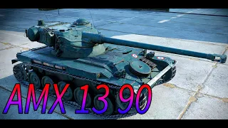 Обзор и обкатка AMX 13 90 в катке от WoT Blitz