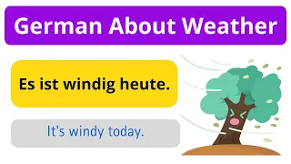 Deutsch Lernen A1 | Daily Use German Sentences About Weather | German For Beginners | Learn German