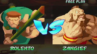 Street Fighter Alpha 2 Rolento Playthrough