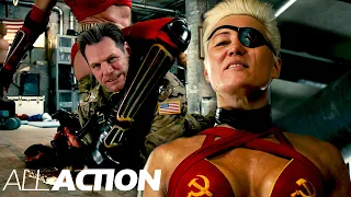 Colonel Stars & Stripes vs. Mother Russia (Superhero Fight) | Kick-Ass 2 (2013) | All Action