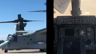 MV-22 Osprey cockpit tour at MKG - KMKG.