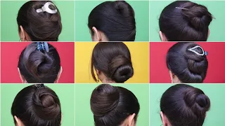 Simple ! Everyday Cute Bun Hairstyle With Clutcher / Hair style / Clutcher Juda Hairstyle For Ladies