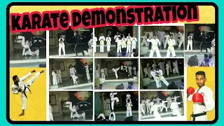 Karate demonstration in school