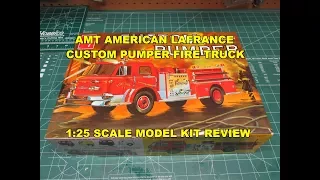 AMT AMERICAN LAFRANCE CUSTOM PUMPER FIRE TRUCK 1:25 KIT REVIEW AMT1053