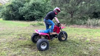 Riding my Atc250r with fluke on his trx250r