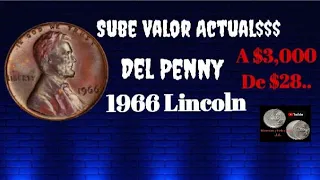 Sube valor!! Centavo 1966 Lincoln  .Porque Subió? vídeo..Los DETALLES..