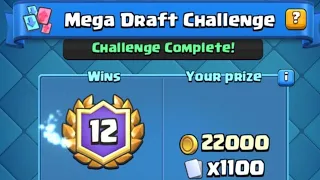 12 Wins in the Mega Draft Challenge - Clash Royale