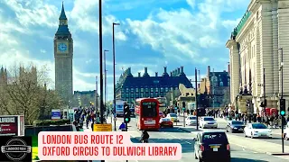 London 4K Iconic Landmarks Double Decker Bus 12 Ride on Sunny Spring day