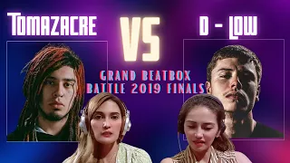 Our reaction to TOMAZACRE VS D - LOW | “Grand Beatbox Battle 2019 Finals” | This is so much fun!🔥🔥