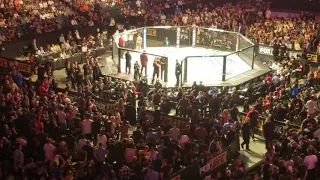 Tecia Torres & Joanna Jędrzejczyk make their entrances at UFC Fight Night Calgary