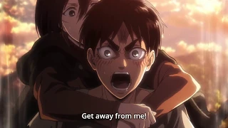 Eren Uses The Coordinate and Saves Mikasa | Eren vs Reiner and Bertholdt [HD]