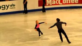 2014 01 16 EC Pairs SP practice Tatiana VOLOSOZHAR  Maxim TRANKOV