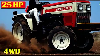 Swaraj 724 FE Mini Tractor (4x4) 25HP | Best 4WD Tractor By Swaraj Tractors | Kisan Khabri