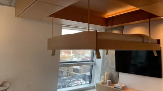 Watch This $30,000 Bed Drop From The Ceiling!!