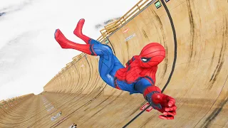 GTA 5 Epic Spiderman Ragdolls Compilation Ep.3 (Euphoria Physics, Fails, Jumps, Funny Moments)