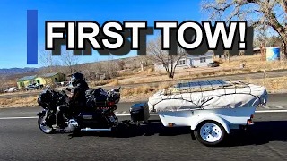 ON THE ROAD AGAIN!! - First Tow With Bunkhouse Motorcycle Camper (S3 EP2)