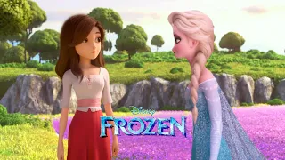 Queen Elsa and Red Shoes in the forest of flowers  | Forest Spirit Frozen 3 [Fanmade Scene]