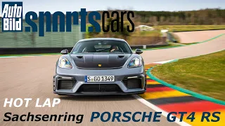 HOT LAP Sachsenring 1:29,12 | PORSCHE 718 CAYMAN GT4 RS | AUTO BILD SPORTSCARS