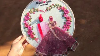 Embroidery Hoop Art with Free Pattern ❤️ Couple Embroidery Hoop / Gossamer