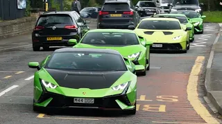 Car spotting in Alderley edge (huracan tecnica×5, huracan sto×2, ferrari 812 competizione, onyx 812)