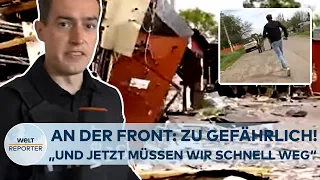 UKRAINE-KRIEG: "Wir dürfen uns hier nur fünf Minuten aufhalten!" WELT-Reporter an der Front