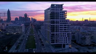 Luftaufnahmen Frankfurt Drohne 4K Europa Viertel Sunset 2017