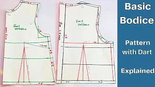 How to Draft a Basic Bodice Pattern with Dart, UpDated . Teach Yourself How to Sew