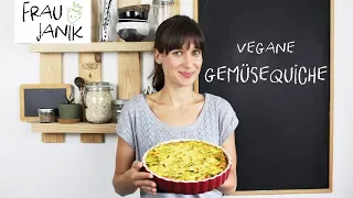 Gemüsequiche vegan, gesund, proteinreich & mit Dinkelvollkornmehl