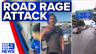 Uber and taxi driver exchange blows over alleged road rage incident | 9 News Australia