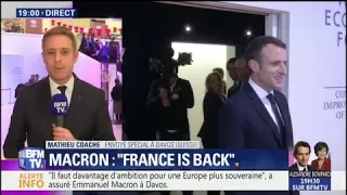 Ce qu'il faut retenir du discours d'Emmanuel Macron à Davos