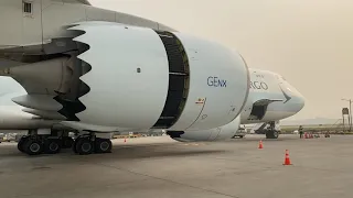 Reverse Thrust operation on GEnx engine fitted to B747-8