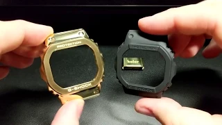 Casio G-Shock DW-5600BB. Bezel replacement.