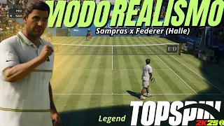 TopSpin 2K25 JOGAÇO - Modo Realismo(Legend) I Sampras x Federer(Halle) I Ps5