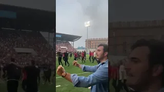 The moment AC Milan  were declared champions