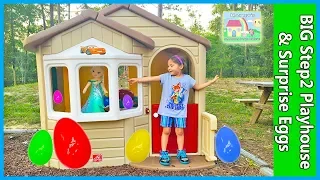 Mega Giant Surprise Box & Build Playhouse with Egg Hunt Surprises!