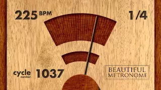 225 BPM 1/4 Wood Metronome HD