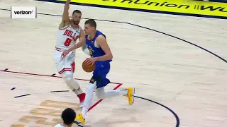 Jamal Murray drills clutch corner 3 to force overtime vs Chicago Bulls.