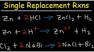 Single Replacement Reactions and Net Ionic Equations