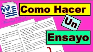 COMO HACER UN ENSAYO (EN 5 MINUTOS)✅ 2024