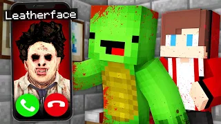 Why Scary LEATHERFACE Called JJ and Mikey at Night in Minecraft? - Maizen