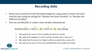 Getting Started With SPSS Syntax Part 3