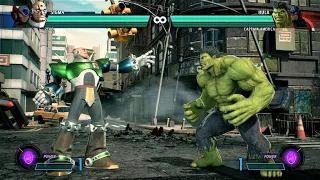 Sigma & Zero vs Hulk & Captain America (Hardest AI) - Marvel vs Capcom: Infinite