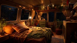 Rainy Reading Retreat | Camping Car Escapade | Perfect Sounds For Stress Relief & Deep Sleep | ASMR