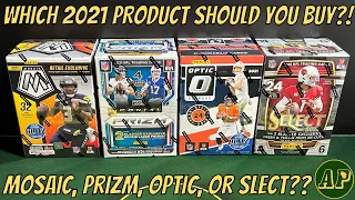 WHICH 2021 FOOTBALL BLASTER SHOULD YOU BUY? Mosaic, Prizm, Optic, or Select Football Blasters!