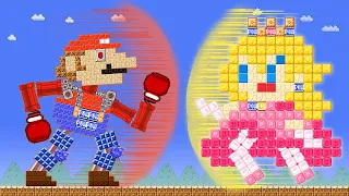 MARIO ROBOT BATTLE! Mario but I can Upgrade Myself in New Super Mario Bros. Wii? | 2TB STORY GAME